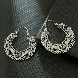 Elegant Silver Hoop Earring for Women Jewelry A Pair/set