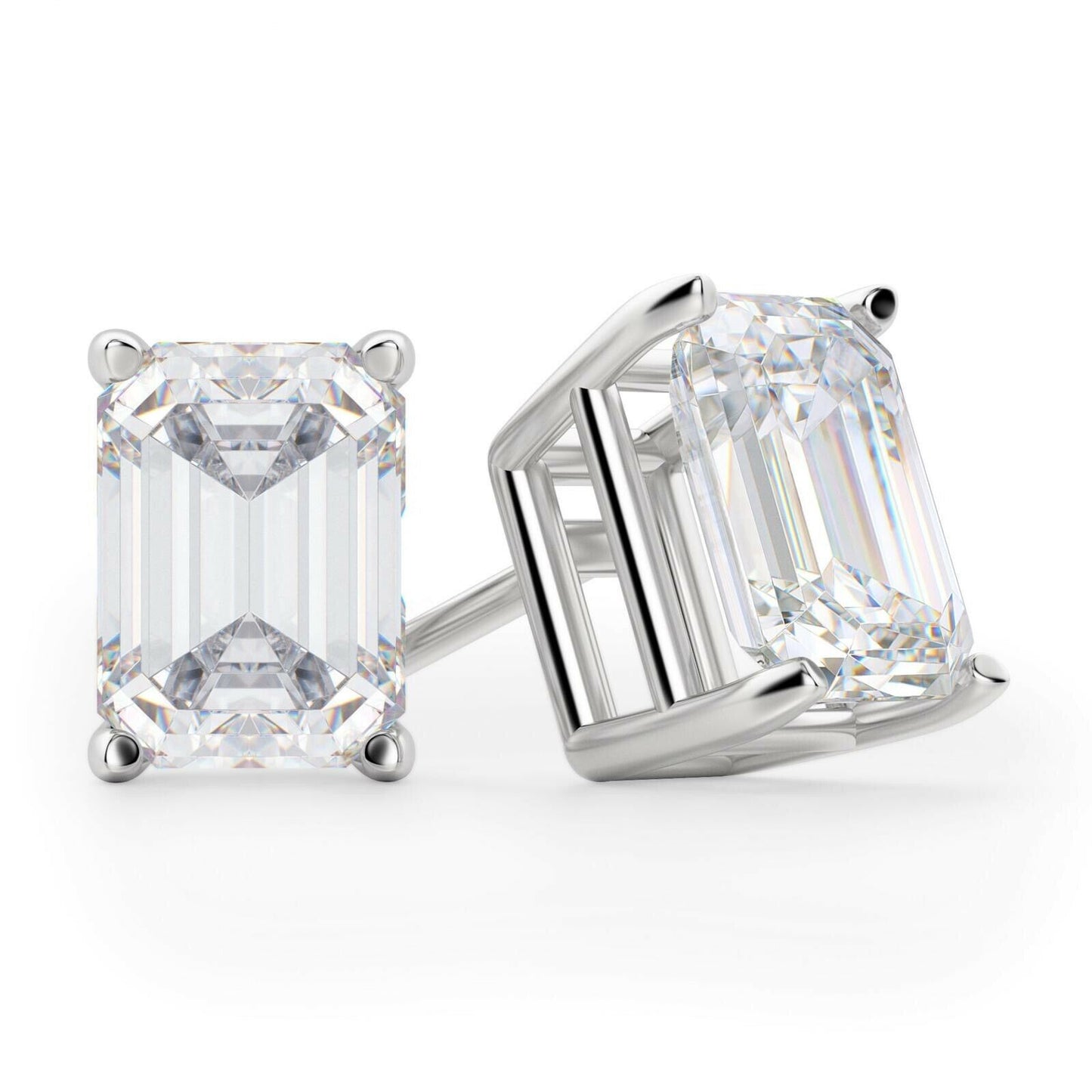 5pcs 925 Sterling Silver CZ Stud Earrings