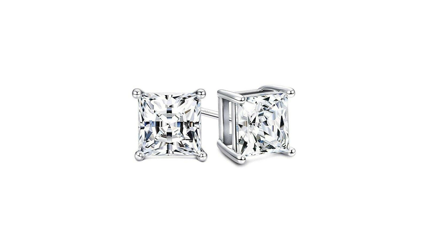 5pcs 925 Sterling Silver CZ Stud Earrings