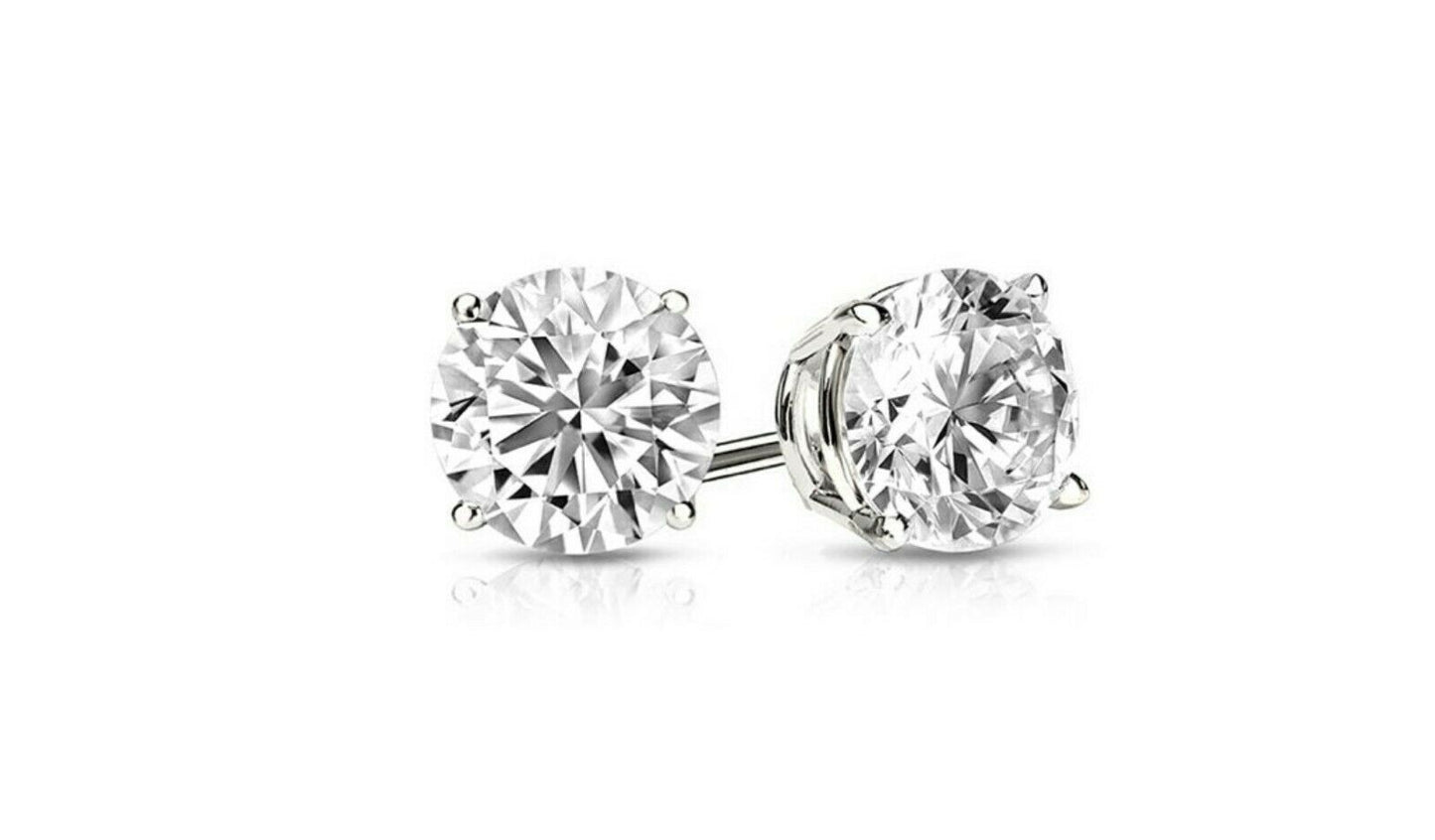5pcs 925 Sterling Silver CZ Stud Earrings