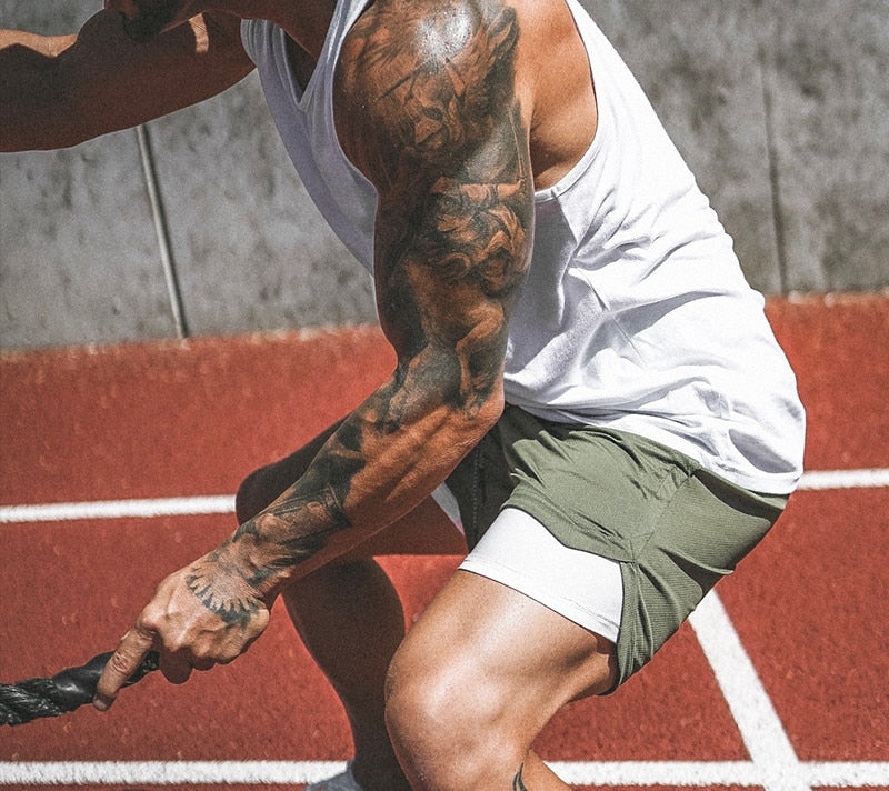 Fitness Bodybuilding Workout Short Built-in Pockets Short 7" - MomProStore