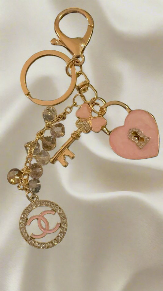 Handmade Designer Bag Charm – Luxury Zipper Pull Keychain