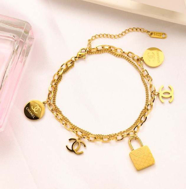 Stainless Steel Bracelet with 18k Gold Plating Everyday Elegance