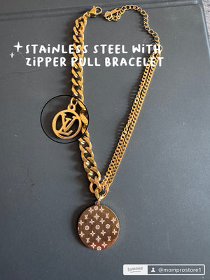 Handmade Bracelet with designer zipper pull Bracelet