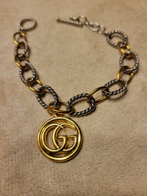 Handmade Stainless Steel Bracelet – Zipper Pull Charm Style