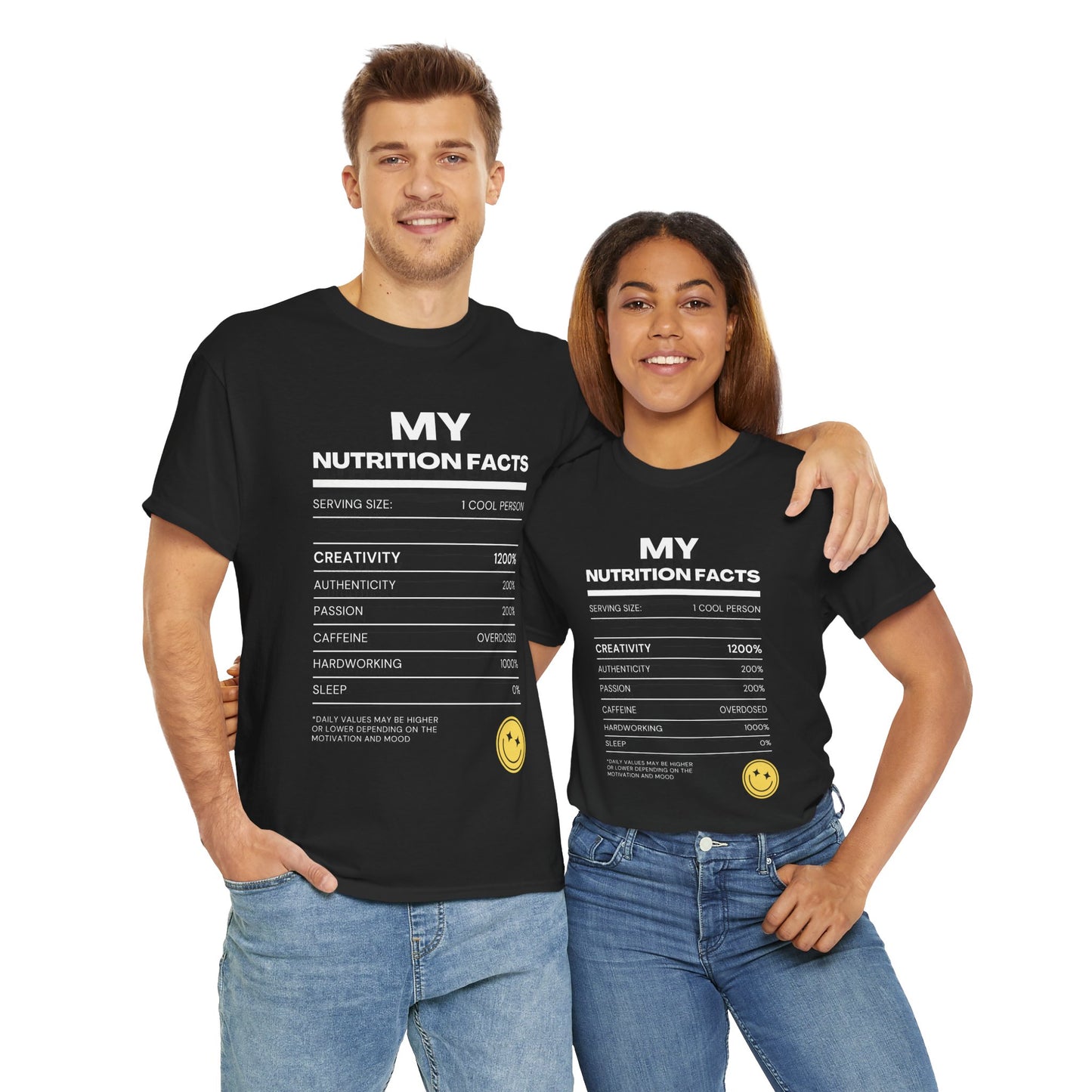 Creative Nutrition Facts Unisex Heavy Cotton Tee