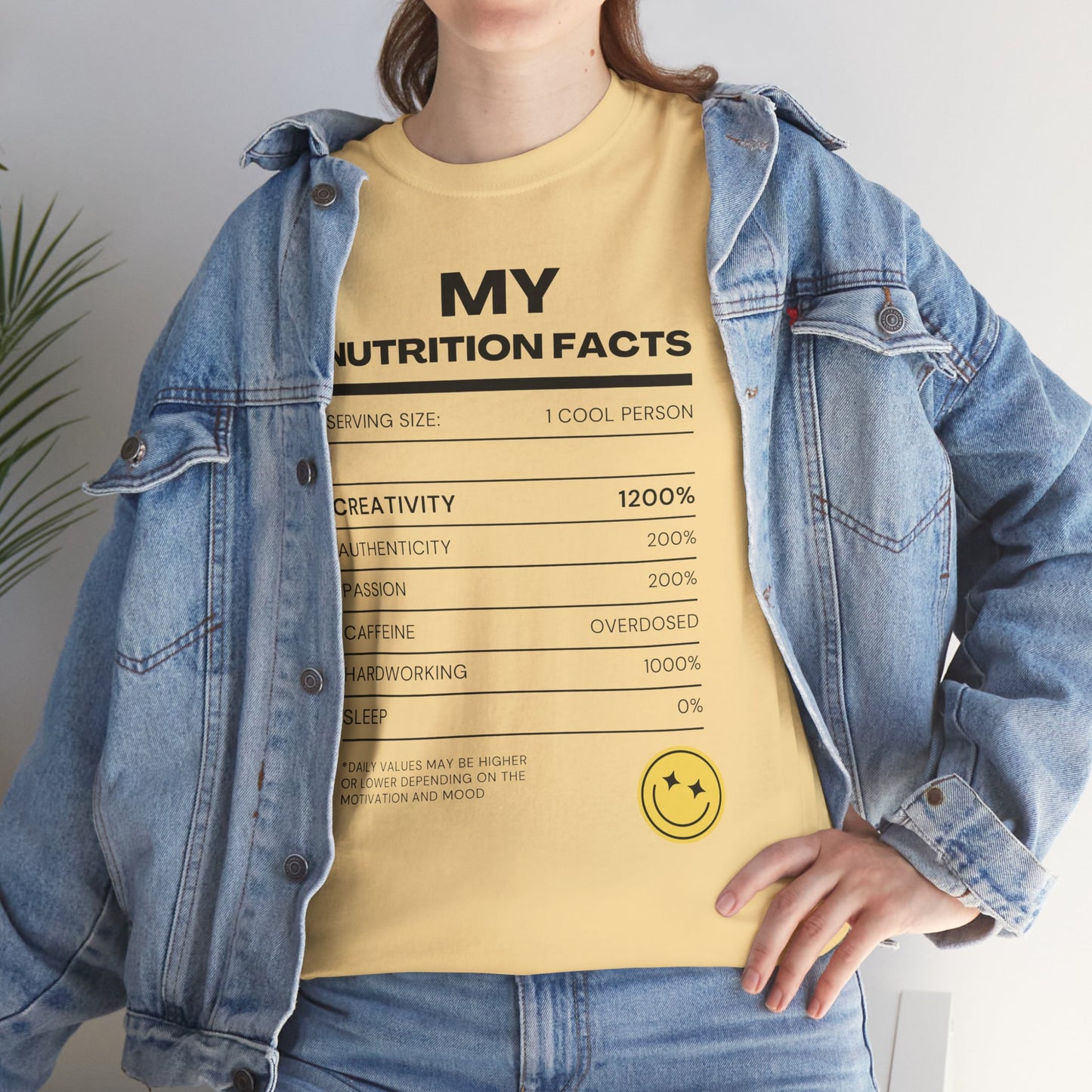 Creative Nutrition Facts Unisex Heavy Cotton Tee