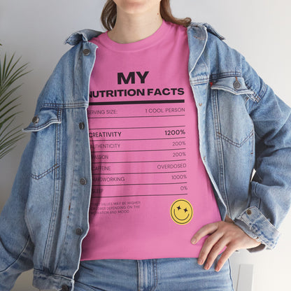 Creative Nutrition Facts Unisex Heavy Cotton Tee