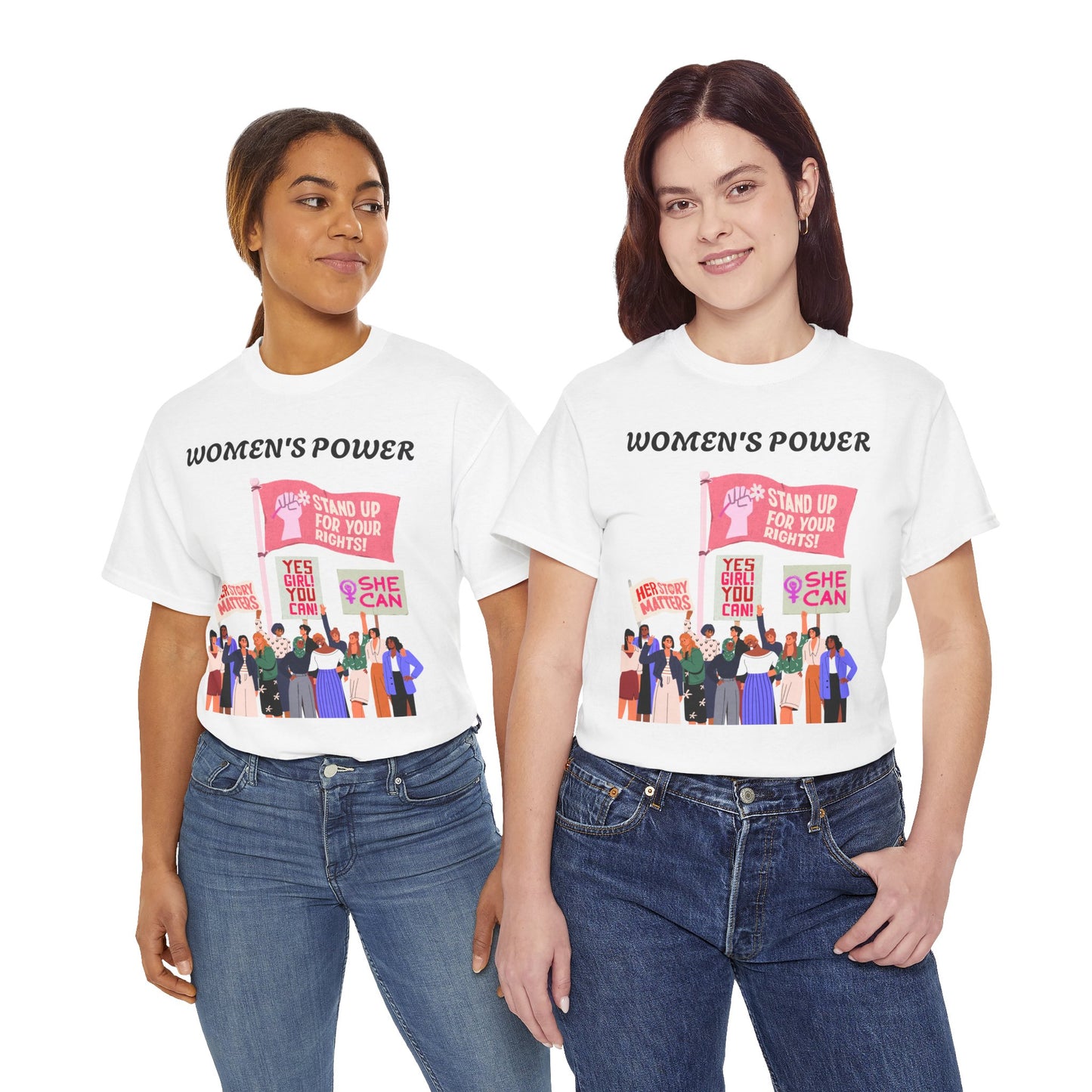 Women's Empowerment Unisex Heavy Cotton Tee - Stand Up for Your Rights