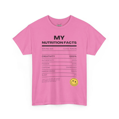 Creative Nutrition Facts Unisex Heavy Cotton Tee