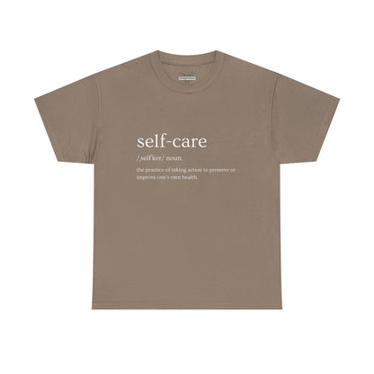 Self-Care Unisex Heavy Cotton Tee - Comfort & Wellness Shirt