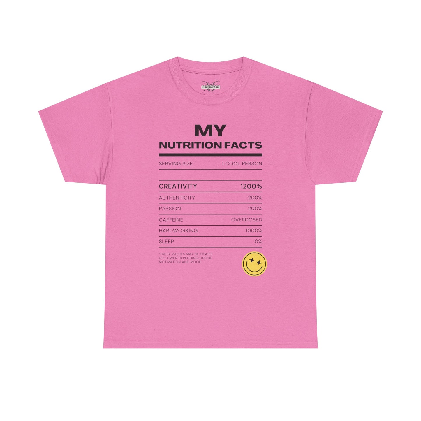 Creative Nutrition Facts Unisex Heavy Cotton Tee