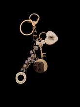 Load image into Gallery viewer, Fashion Handmade Bag Charm keychain with designer zipper pull