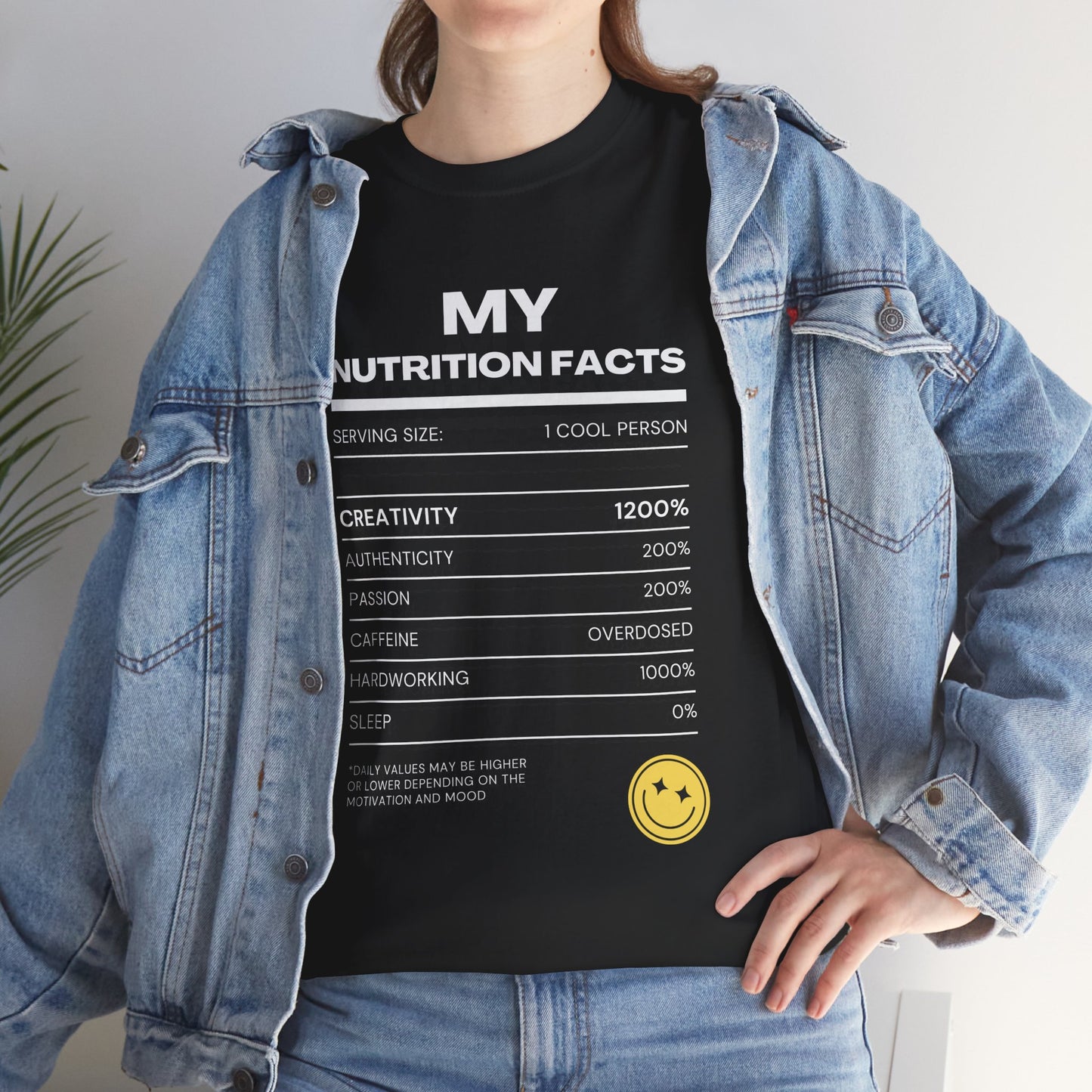 Creative Nutrition Facts Unisex Heavy Cotton Tee