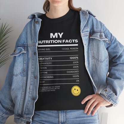Creative Nutrition Facts Unisex Heavy Cotton Tee