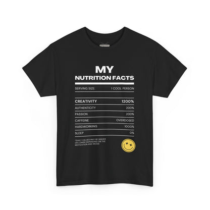 Creative Nutrition Facts Unisex Heavy Cotton Tee