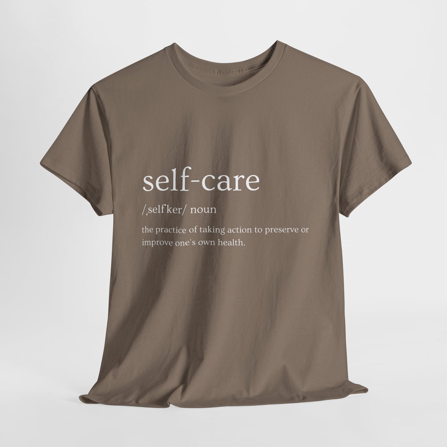 Self-Care Unisex Heavy Cotton Tee - Comfort & Wellness Shirt