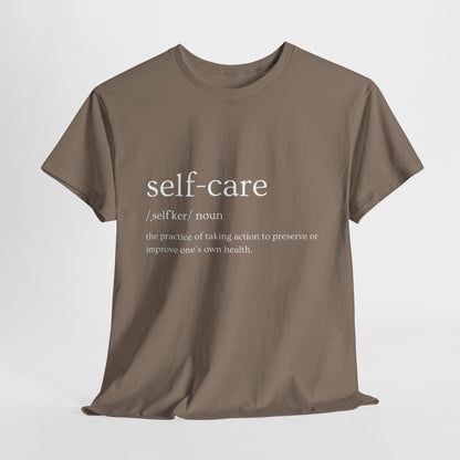 Self-Care Unisex Heavy Cotton Tee - Comfort & Wellness Shirt
