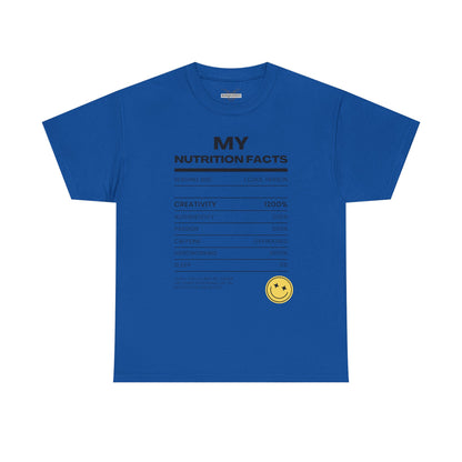 Creative Nutrition Facts Unisex Heavy Cotton Tee