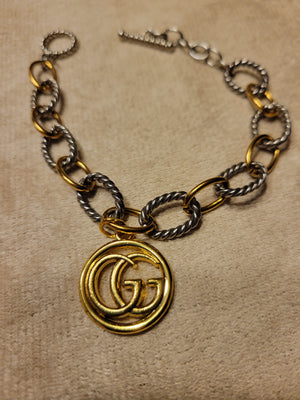 Handmade Stainless Steel Bracelet – Zipper Pull Charm Style
