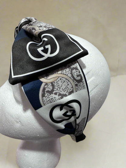 Monochrome Luxe Satin Headband