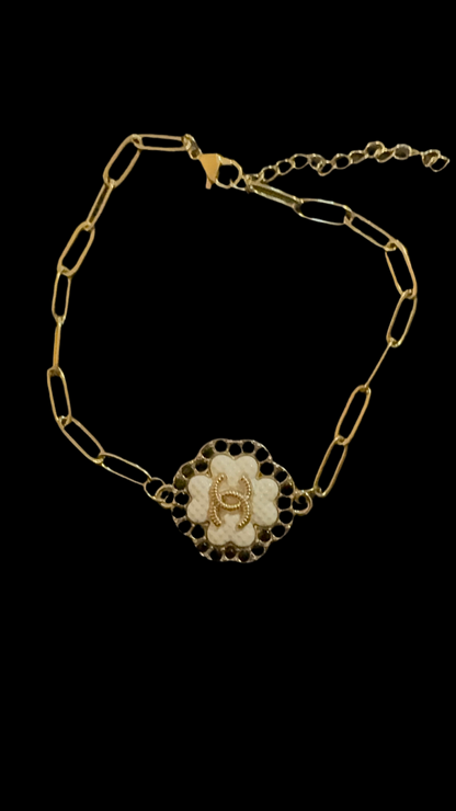 Custom Designer Charm Bracelet – 18K Gold Plated Stainless Steel