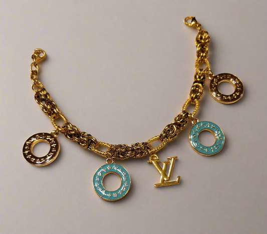 Handmade Multi Charm Bracelet – Zipper Pull
