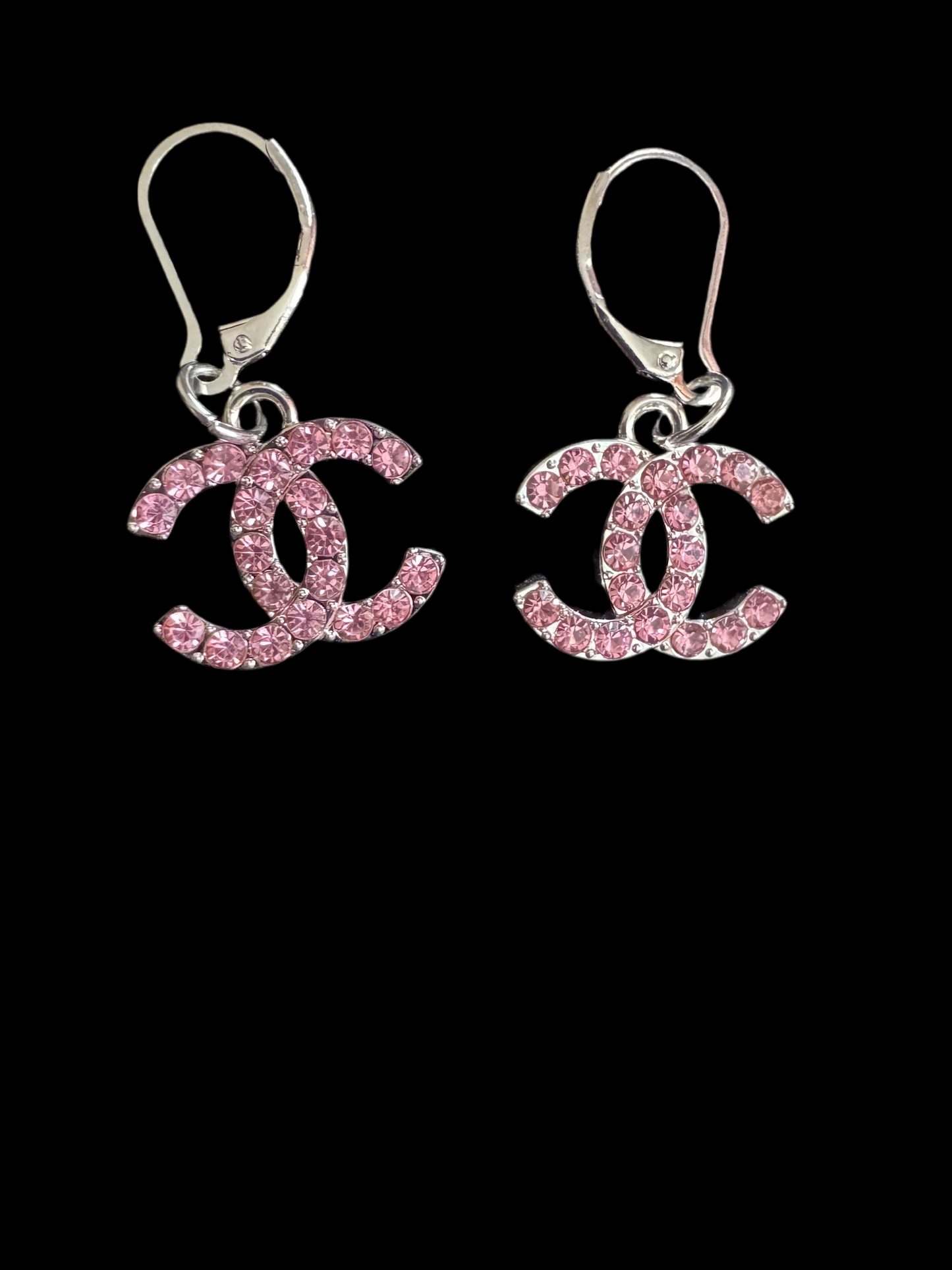 Luxury Handmade Silver Zipper Pull Earrings – Crystal Accents | Customizable Design