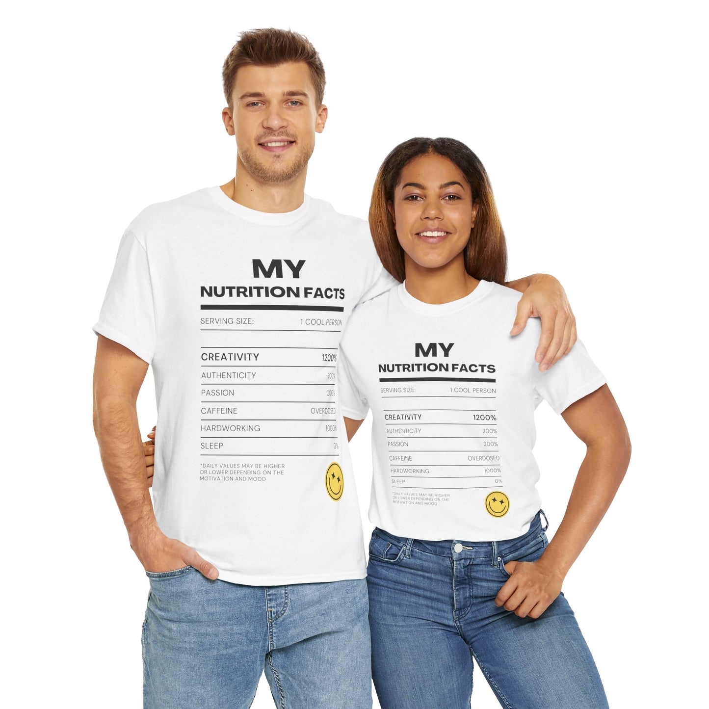 Creative Nutrition Facts Unisex Heavy Cotton Tee