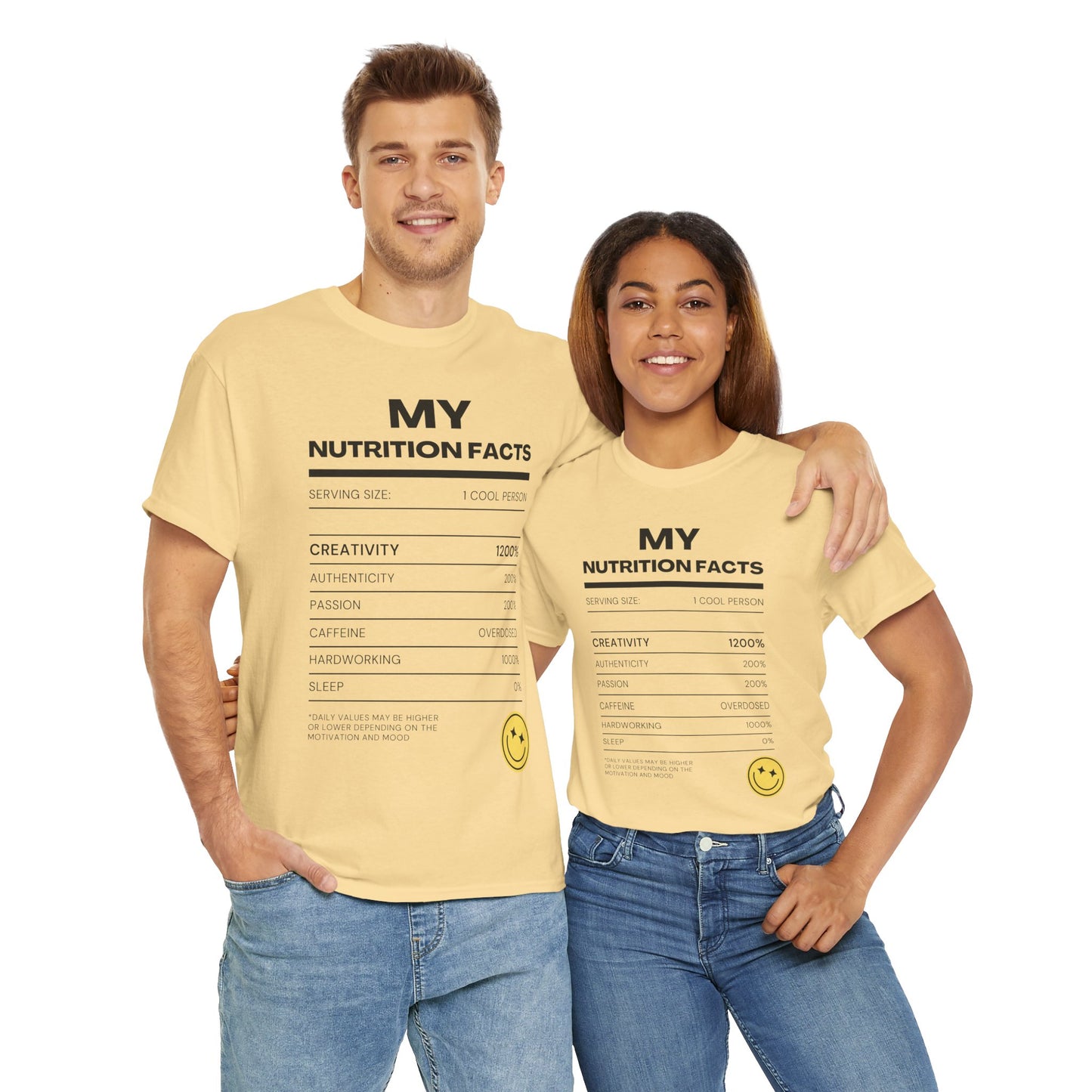 Creative Nutrition Facts Unisex Heavy Cotton Tee
