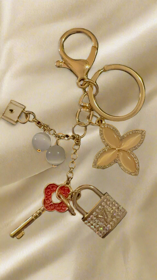 Handmade Designer Bag Charm – Luxury Zipper Pull Keychain