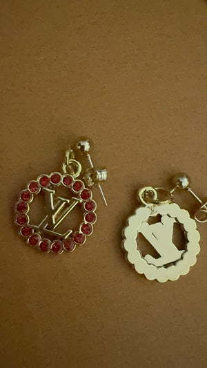 Handmade silver plated beads Bracelet & EARRINGS with designer zipper pull charm
