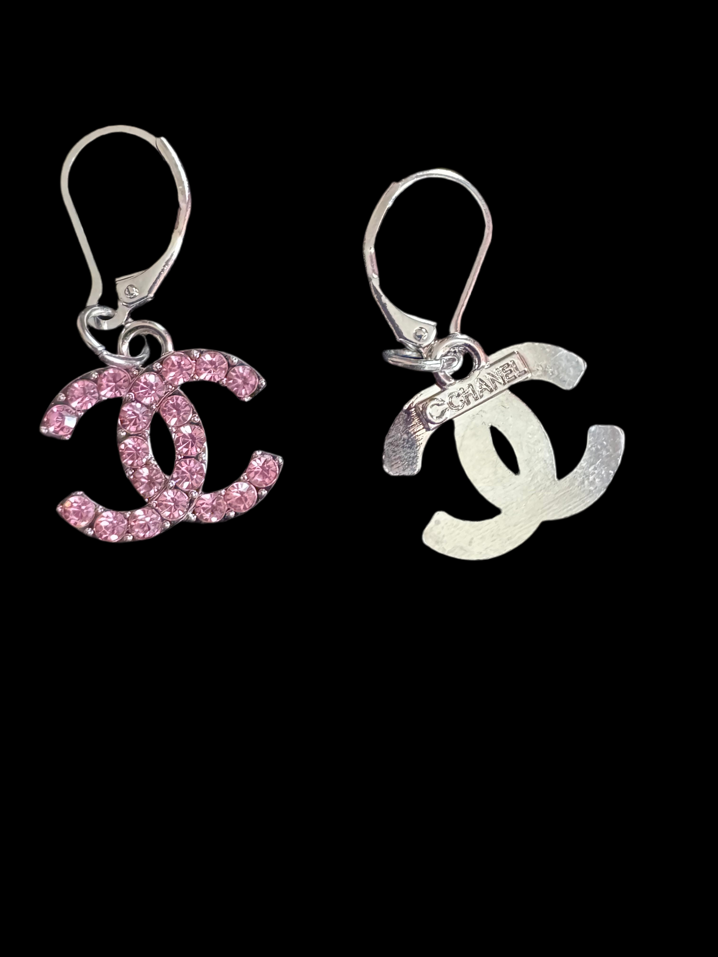 Luxury Handmade Silver Zipper Pull Earrings – Crystal Accents | Customizable Design