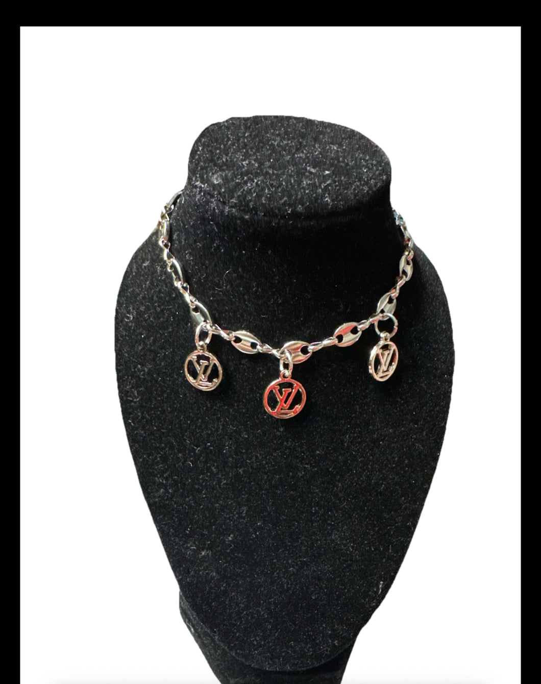18k GP Handmade Bracelet with designer 3 zipper pull charms
