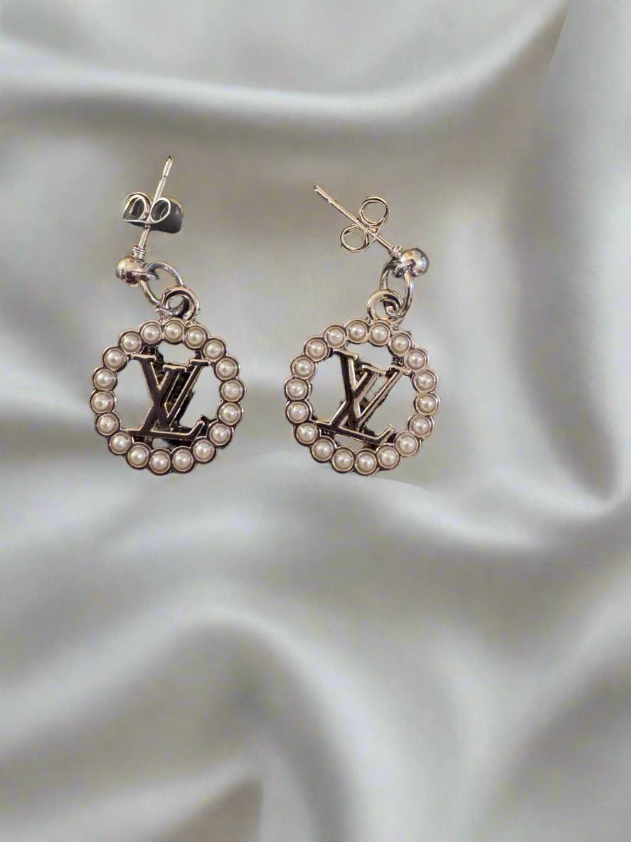 Handmade silver plated beads Bracelet & EARRINGS with designer zipper pull charm