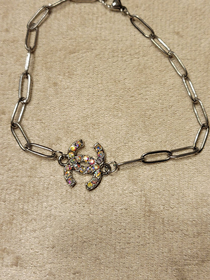Silver Handmade Stainless Steel Bracelet – Elegant Zipper Pull