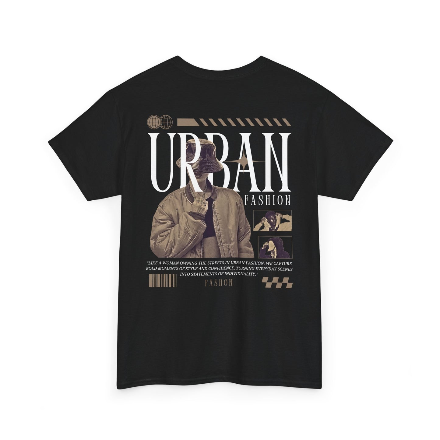 Urban Fashion Unisex Heavy Cotton Tee - Statement Graphic Tee for Street Style Lovers