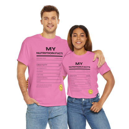 Creative Nutrition Facts Unisex Heavy Cotton Tee