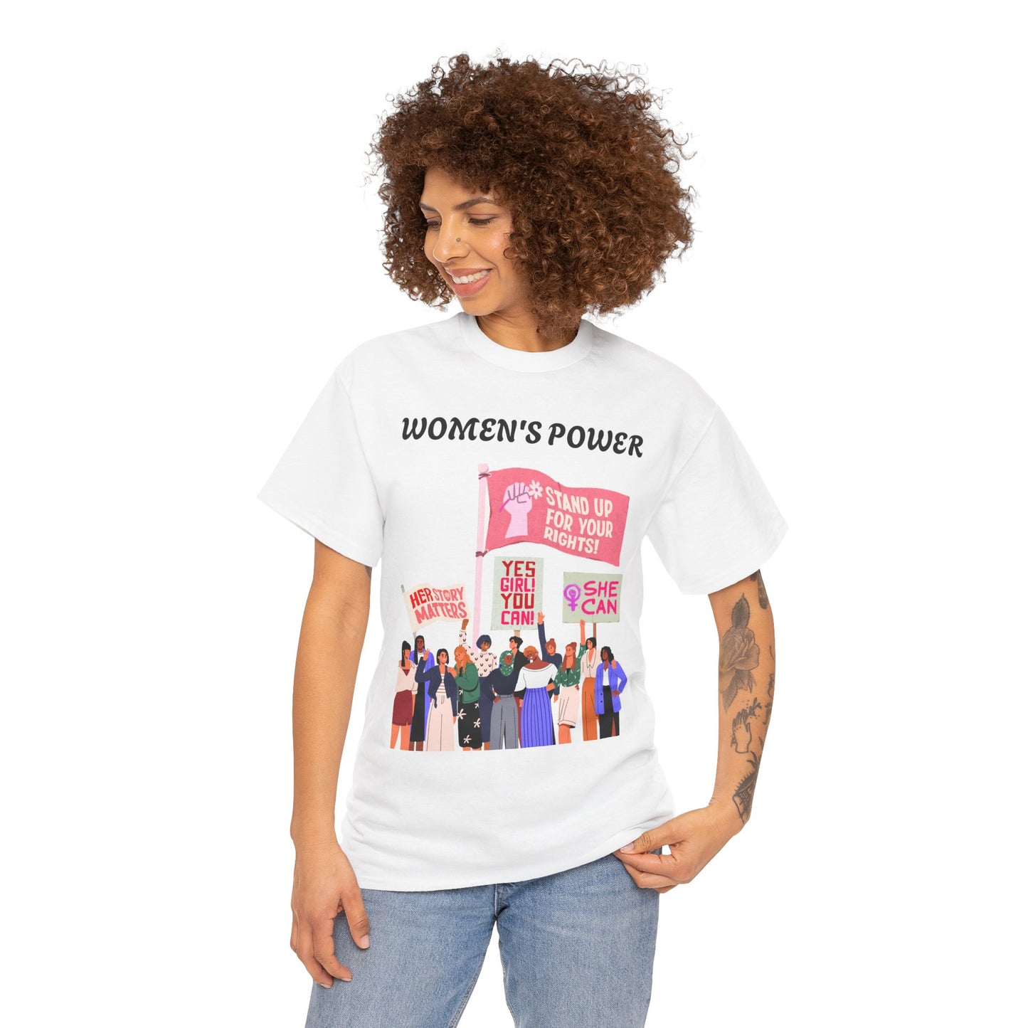 Women's Empowerment Unisex Heavy Cotton Tee - Stand Up for Your Rights