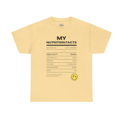 Creative Nutrition Facts Unisex Heavy Cotton Tee