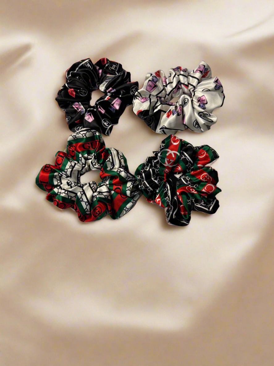 Luxury Designer-Inspired Satin Scrunchie