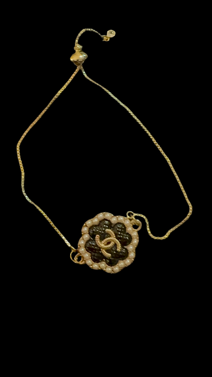 Luxury 18K Gold Plated Charm Bracelet – Customizable Zipper Pull Design