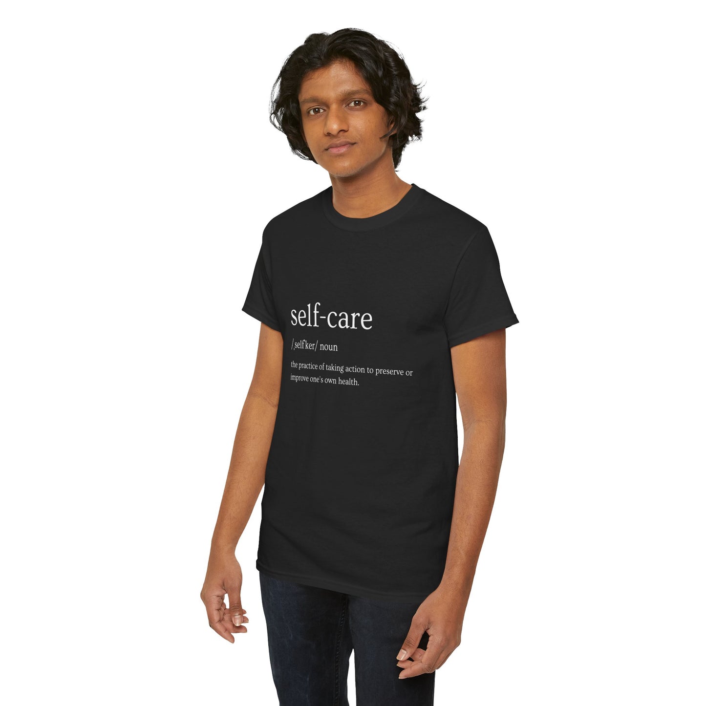 Self-Care Unisex Heavy Cotton Tee - Comfort & Wellness Shirt
