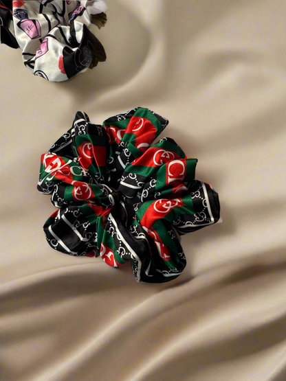 Luxury Designer-Inspired Satin Scrunchie
