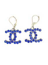 Load image into Gallery viewer, Handmade Zipper Pull Blue Stones  Earrings