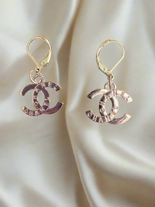 Handmade golden Zipper Pull Earrings