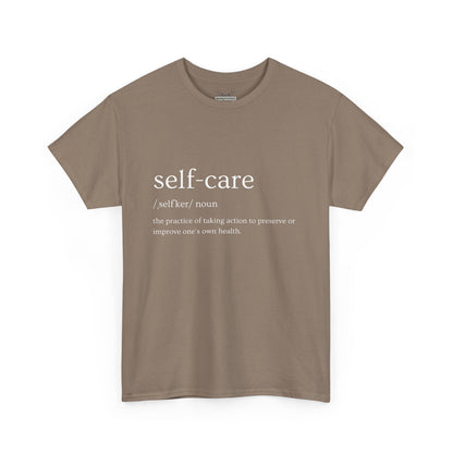 Self-Care Unisex Heavy Cotton Tee - Comfort & Wellness Shirt