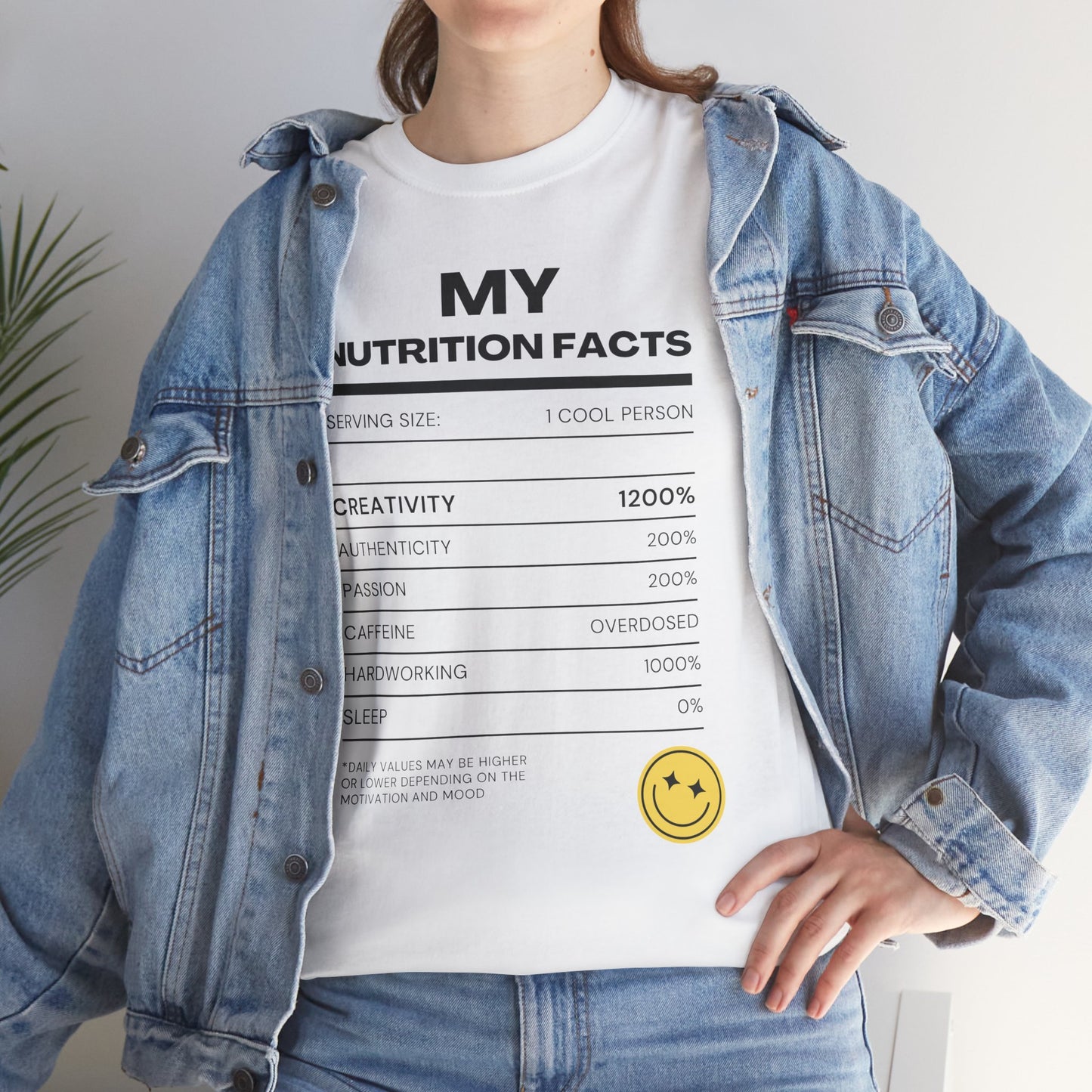 Creative Nutrition Facts Unisex Heavy Cotton Tee