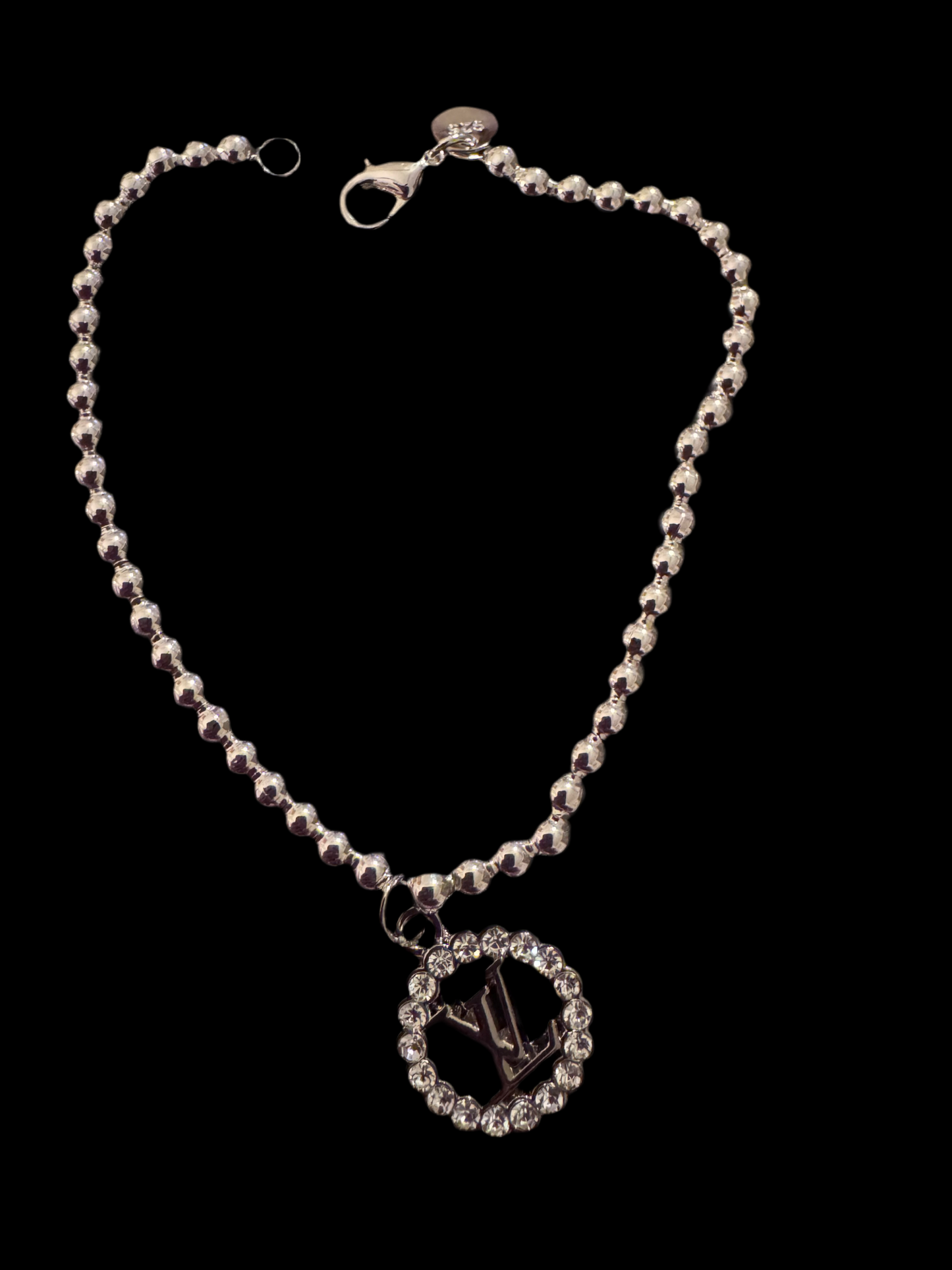 Handmade silver plated beads Bracelet & EARRINGS with designer zipper pull charm