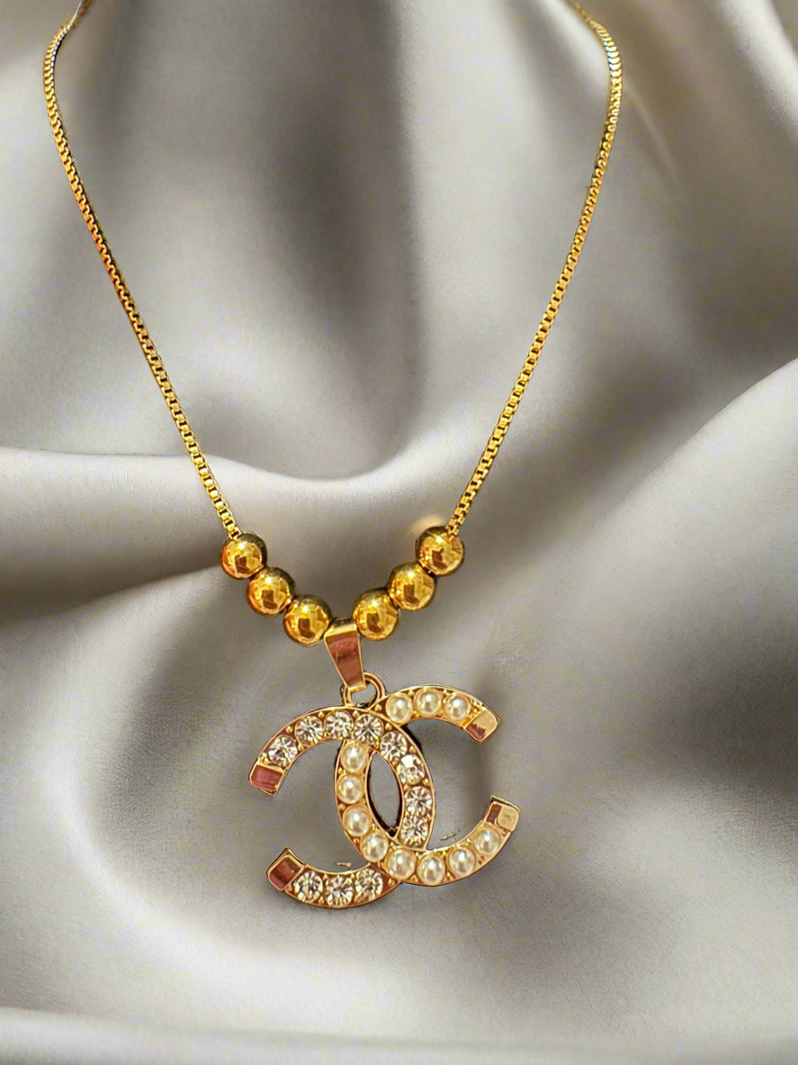 Luxury 18K Gold Plated Necklace – Customizable Stamped Zipper Pull Charm